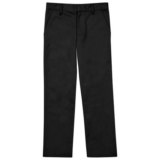 Boys Flat Front Pant - BLACK